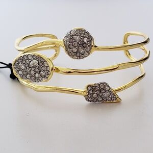 ALEXIS BITTAR Solanales Crystal Orbiting Cuff Bracelet